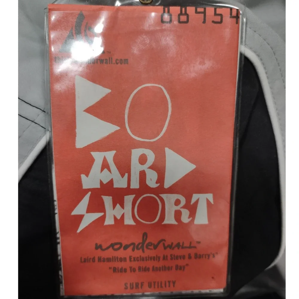 Wonderwall Board Shorts Mens 40 Swim‎ Trunks Black Gray NWT Drawstring Waist